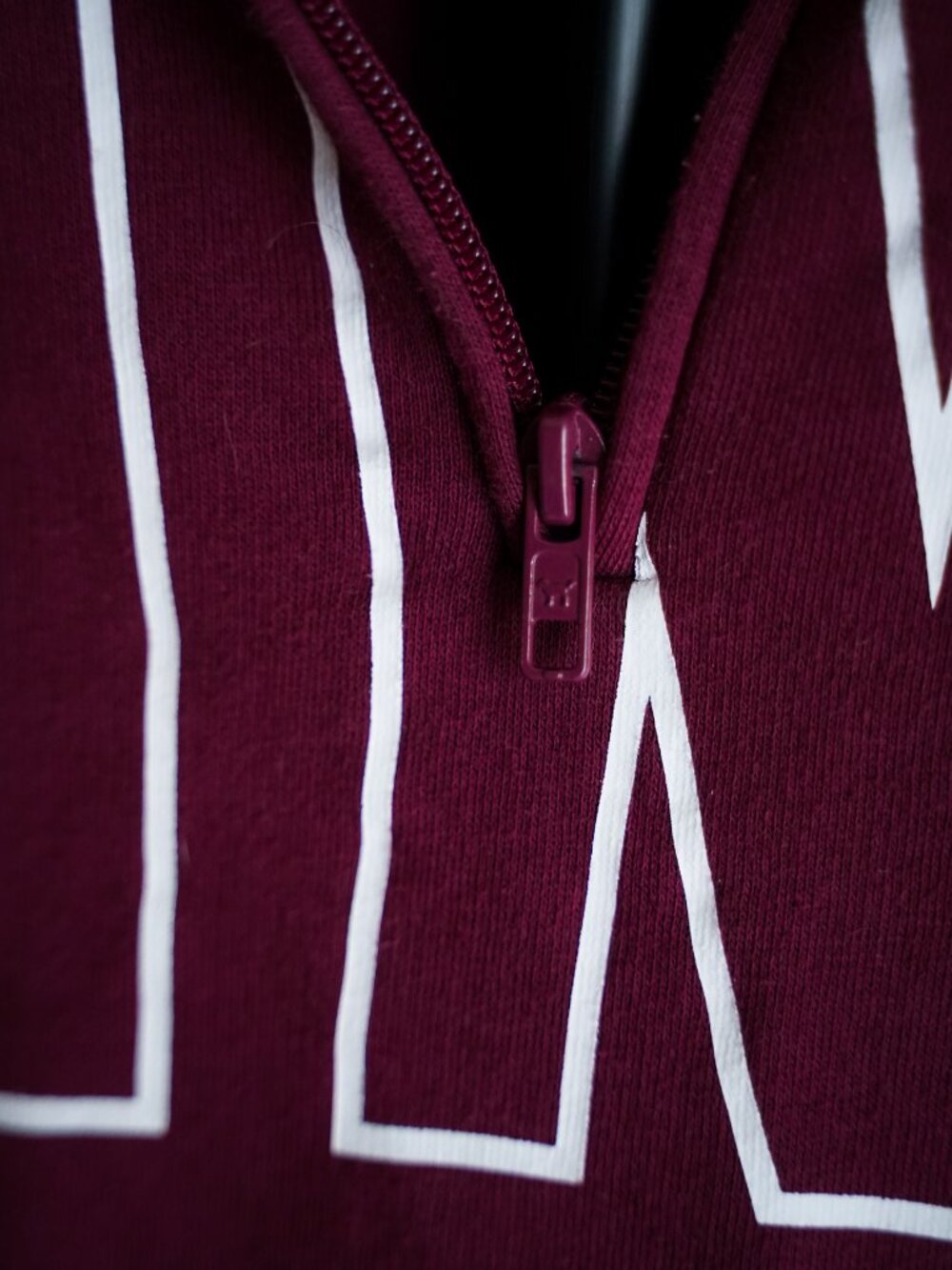 Victoria's Secret PINK Women's Maroon Quarter-Zip Pullover Sweatshirt Large - Picture 5 of 10